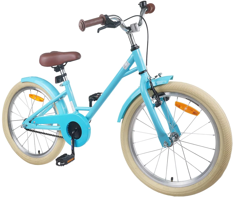 Vaikų Dviratis 18 Colių 5-7 metų vaikams Šviesiai mėlyna