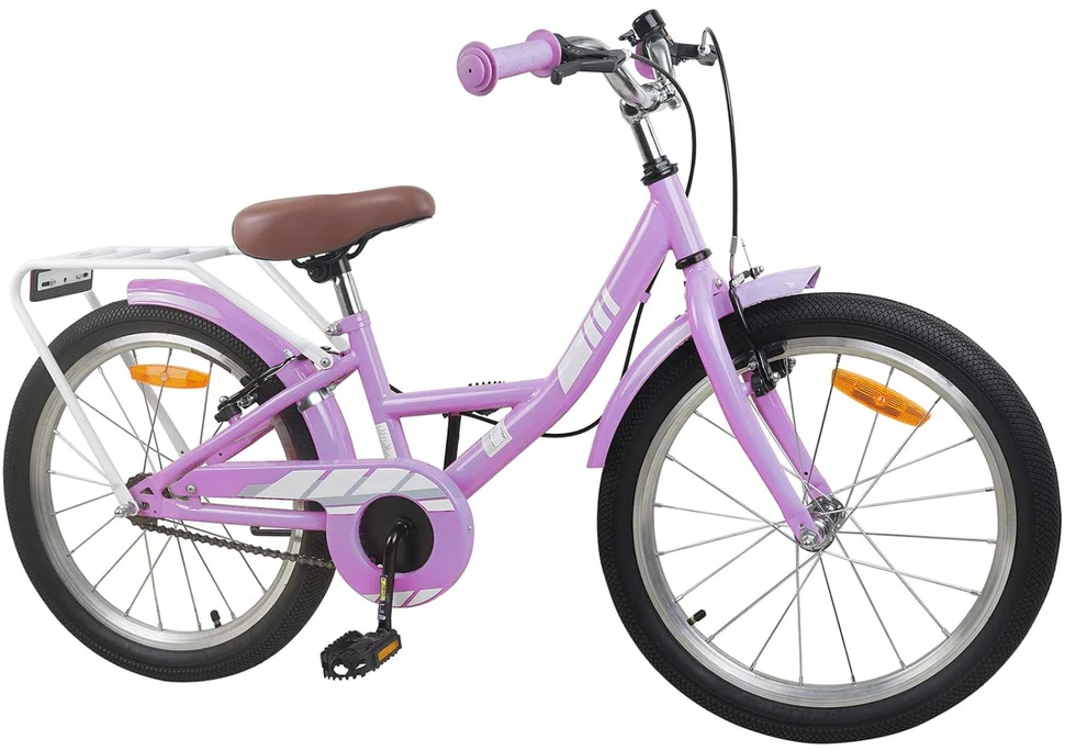 Vaikų Dviratis 18 Colių 5-7 metų vaikams Violetinė