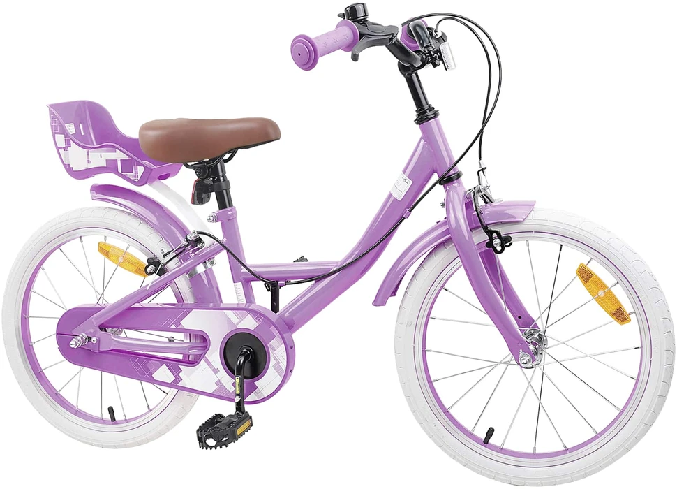 Vaikų Dviratis 18 Colių 5–7 metų vaikams Violetinė