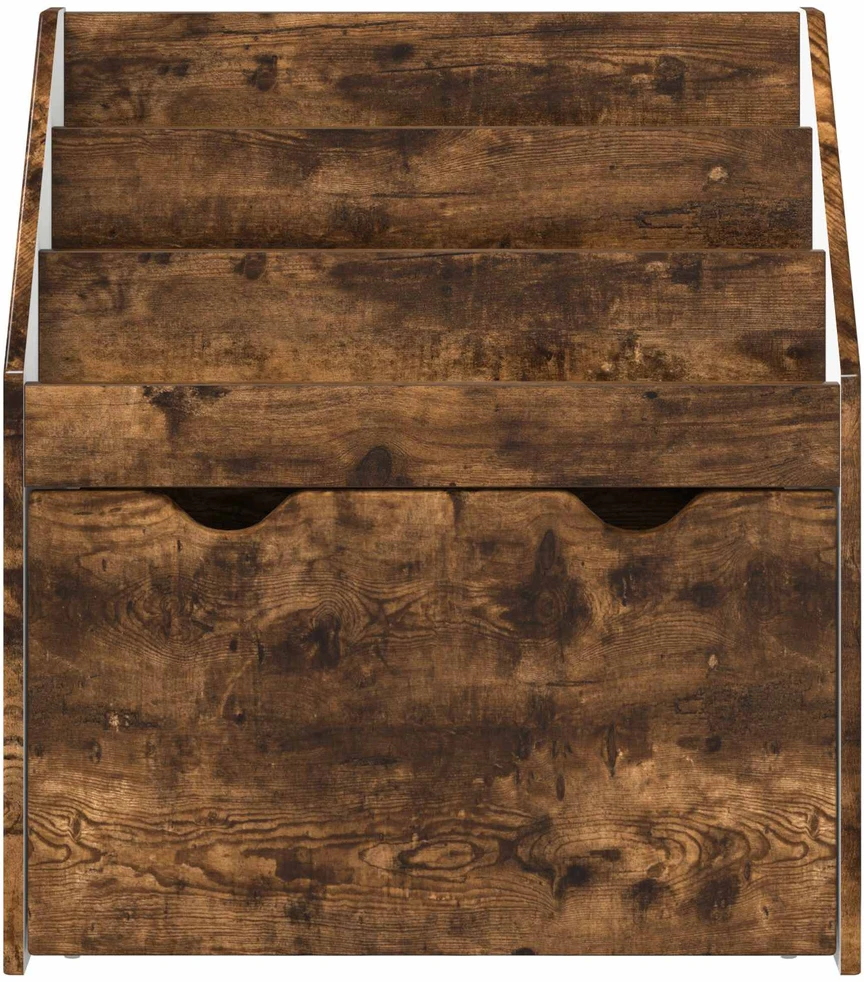 Vaikų knygų lentyna su stalčių Rūkyta ąžuolas 60 x 29,5 x 69 cm