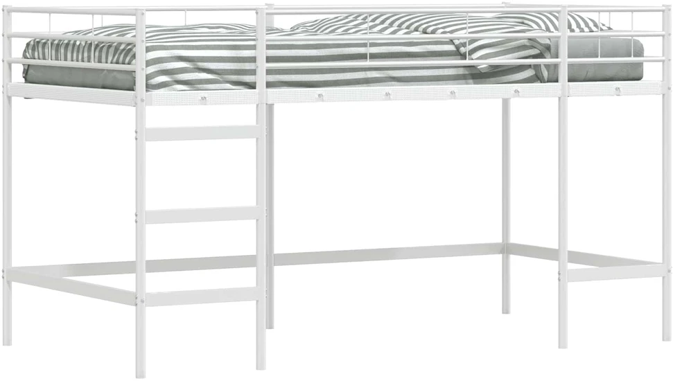 Lova Vaikų Lofto Lovos Rėmas Paprastas Balta 107 x 203 cm Plienas
