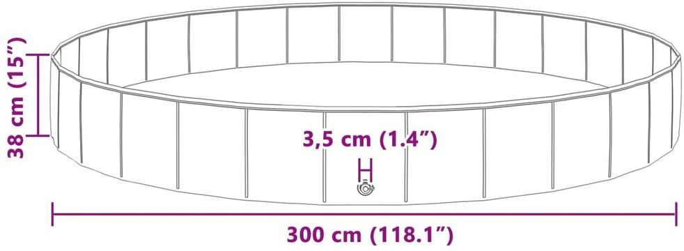 Vaikų plaukimo baseinas Ø300 x 38 cm Apvali skirta Mėlyna