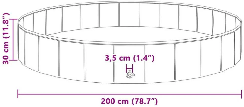 Vaikų plaukimo baseinas Ø200 x 30 cm Apvali skirta Raudona