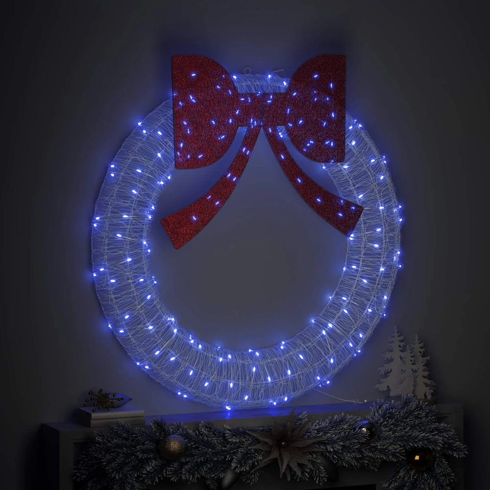 Vainikas 150 LED Mėlyna 120 cm Akrilas