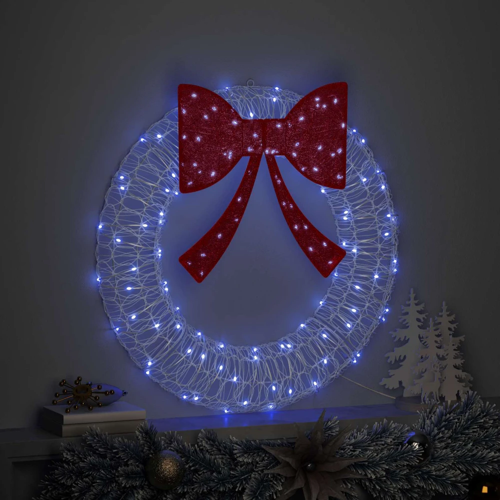 Vainikas 60 LED Mėlyna 76 x 76 x 8,5 cm Akrilas