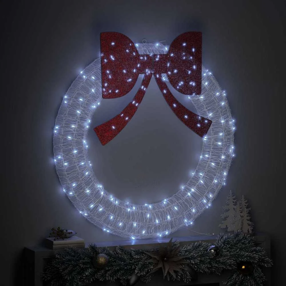 Vainikas 150 LED Šalta balta 120 cm Akrilas