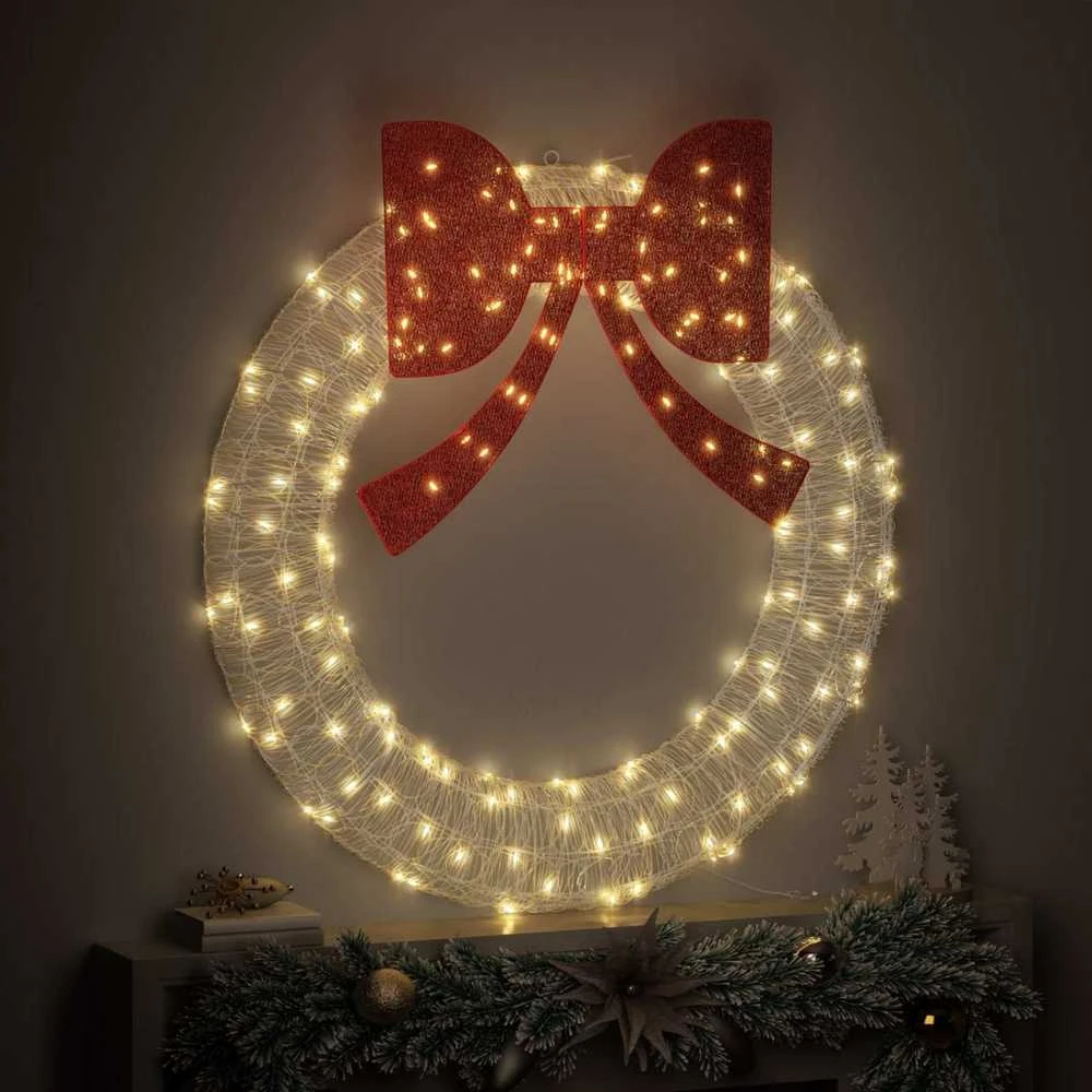 Vainikas 150 LED Šilta balta 120 cm Akrilas