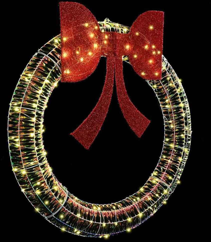 Vainikas 150 LED Šilta balta 121 x 121 x 10 cm PET