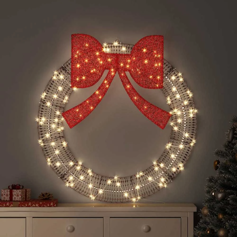 Vainikas 150 LED Šilta balta 121 x 121 x 10 cm PET