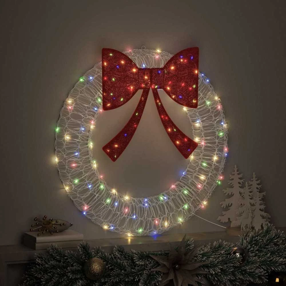 Vainikas 60 LED Įvairiaspalvis 76 x 76 x 8,5 cm Akrilas