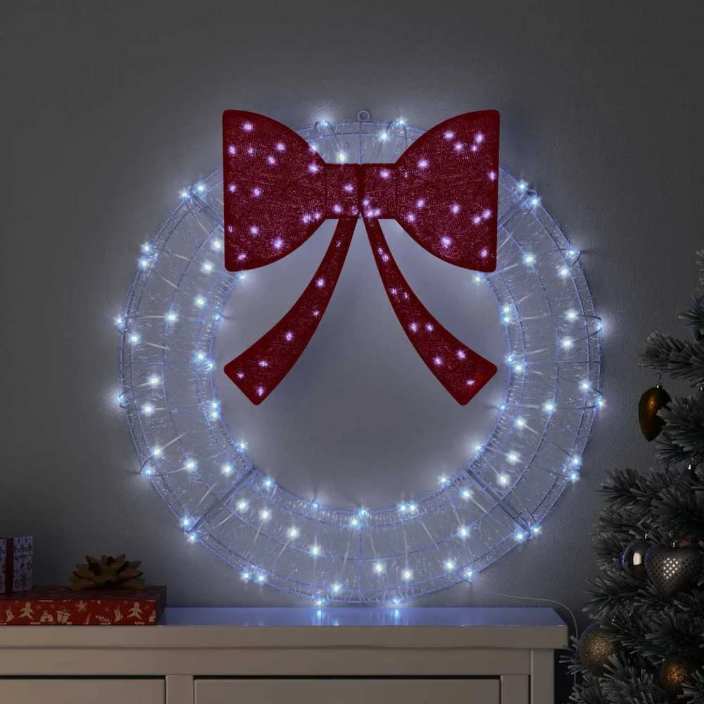 Vainikas 60 LED Šalta balta 76 x 76 x 8,5 cm Akrilas