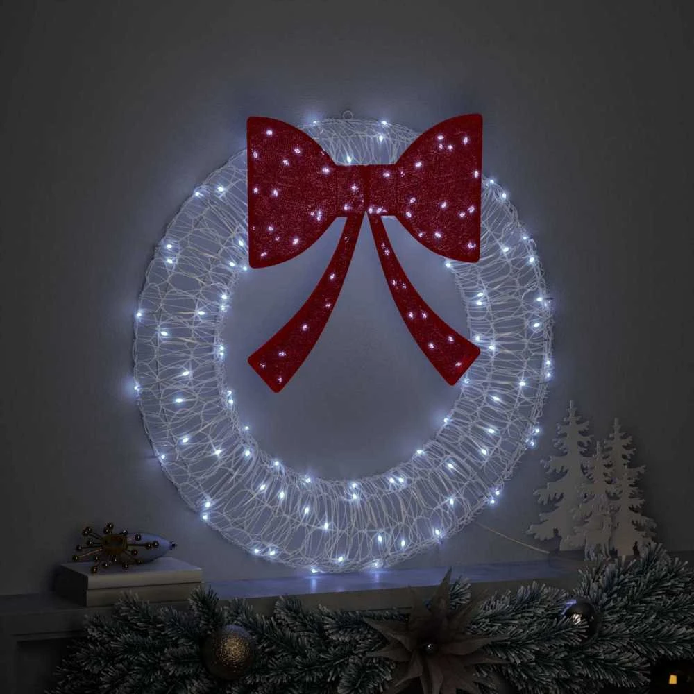 Vainikas 60 LED Šalta balta 76 x 76 x 8,5 cm Akrilas