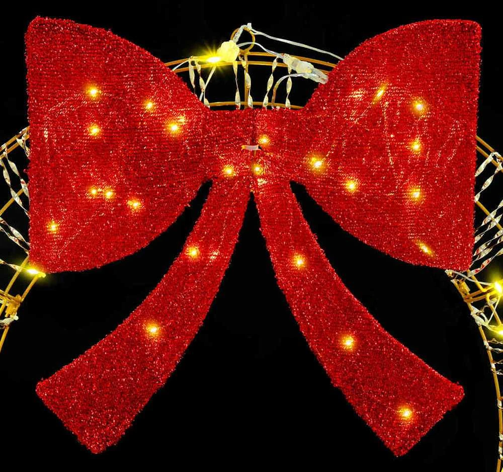 Vainikas 60 LED Šilta balta 76 x 76 x 8 cm PET