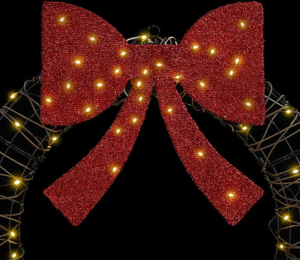 Vainikas 60 LED Šilta balta 75 x 75 x 8 cm Ratanas