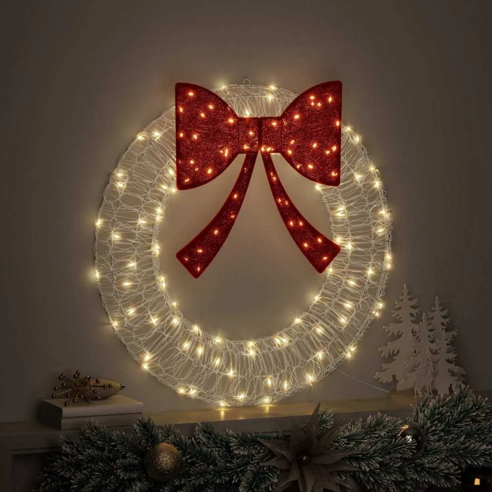 Vainikas 60 LED Šilta balta 76 x 76 x 8,5 cm Akrilas