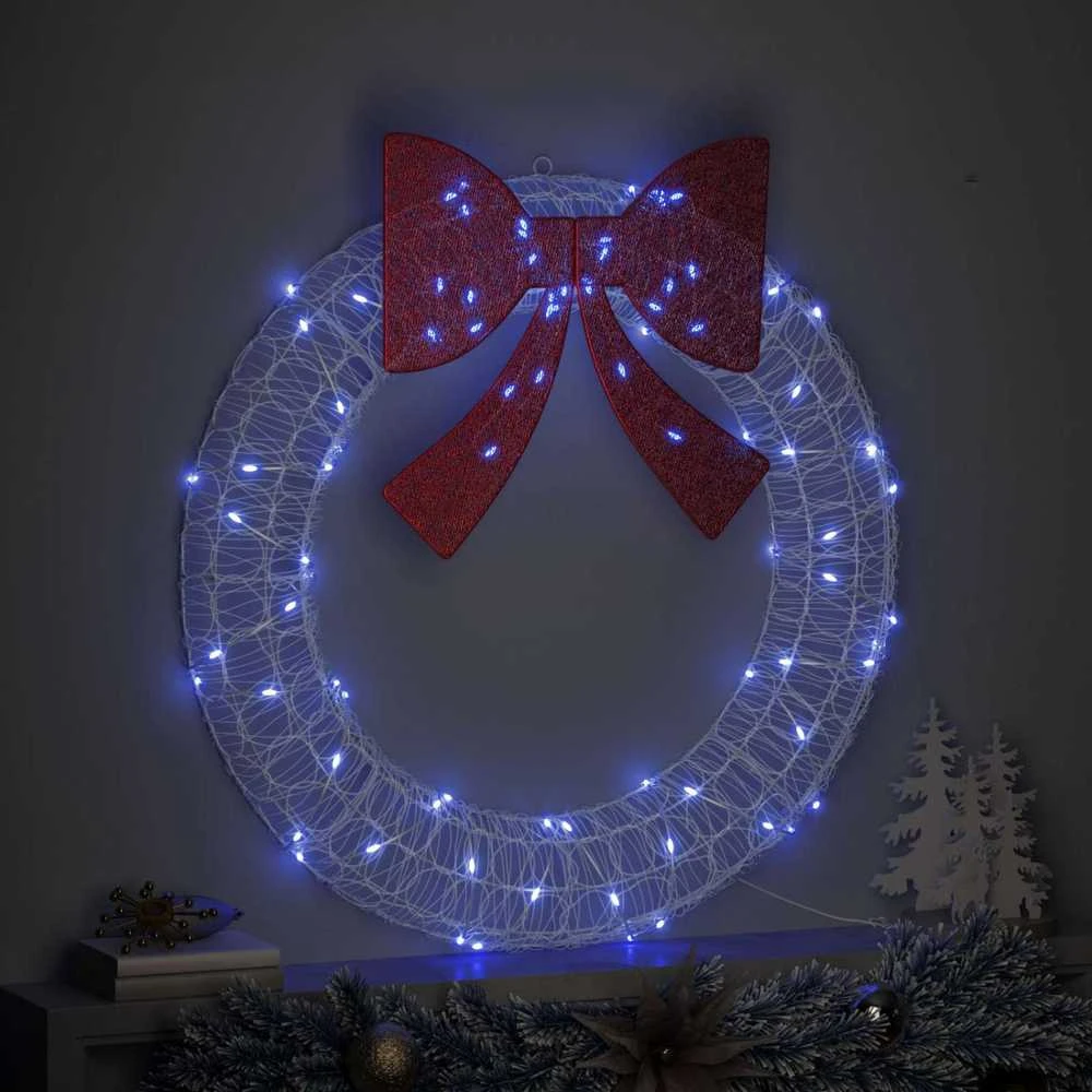 Vainikas 80 LED Mėlyna 92 x 92 x 9,5 cm Akrilas