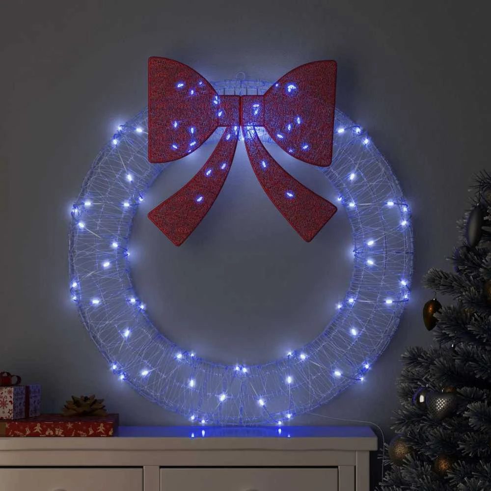 Vainikas 80 LED Mėlyna 92 x 92 x 9,5 cm Akrilas