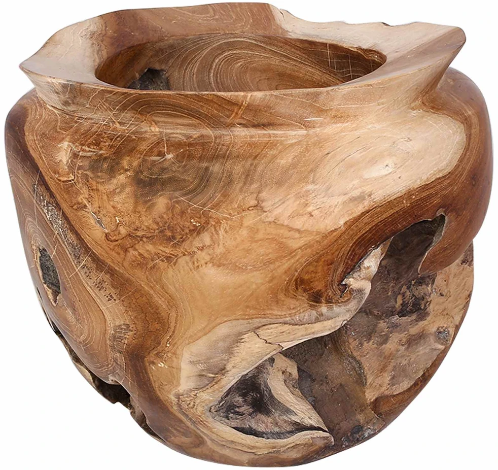 Vaisių dubuo JEPARA Teak medžio rudas Ø 35 cm