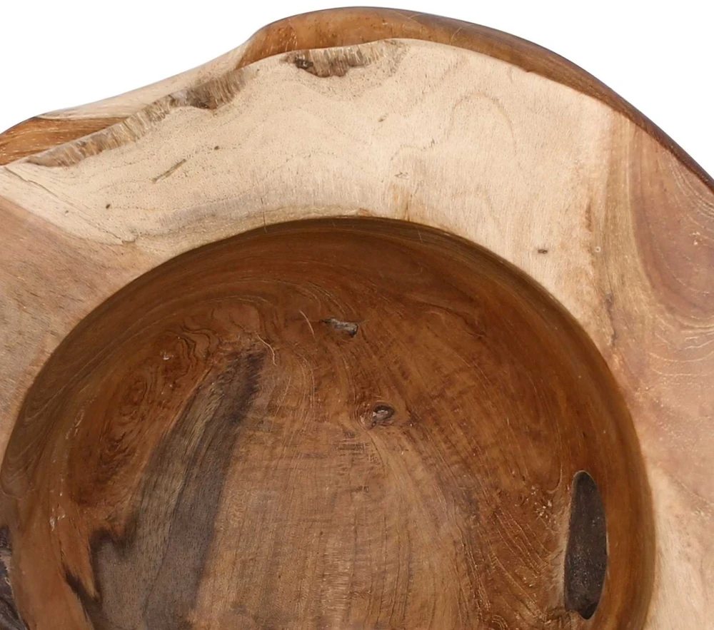 Vaisių dubuo JEPARA Teak medžio rudas Ø 35 cm