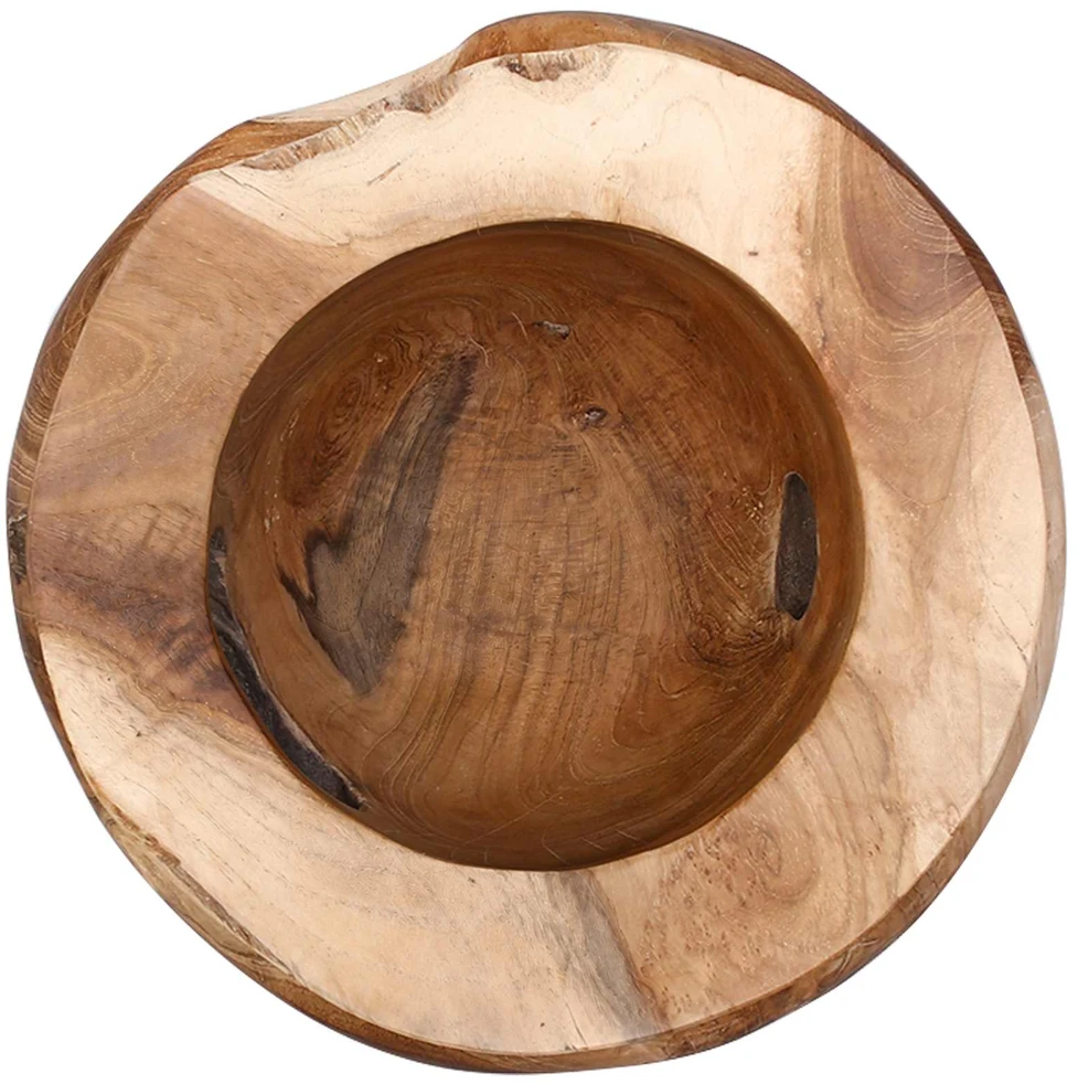 Vaisių dubuo JEPARA Teak medžio rudas Ø 35 cm
