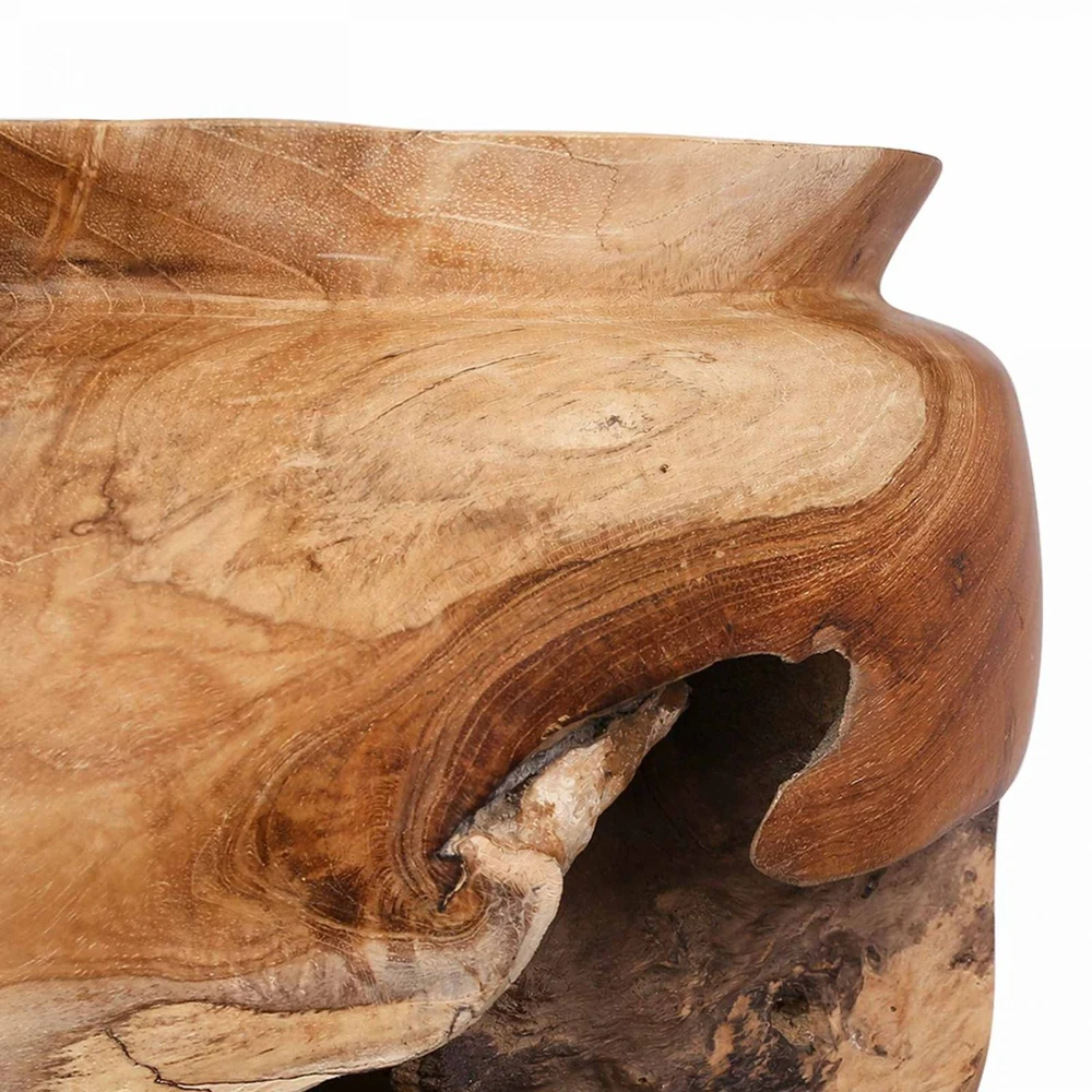 Vaisių dubuo JEPARA Teak medžio rudas Ø 35 cm