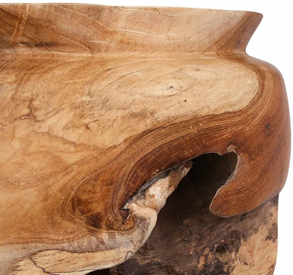 Vaisių dubuo JEPARA Teak medžio rudas Ø 35 cm