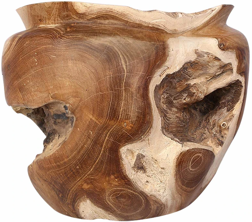 Vaisių dubuo JEPARA Teak medžio rudas Ø 35 cm