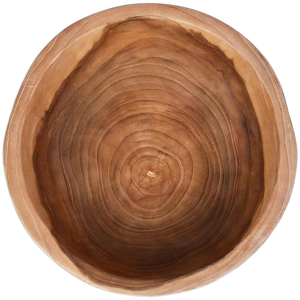 Vaisių dubuo JEPARA Teak medžio rudas Ø 30 cm