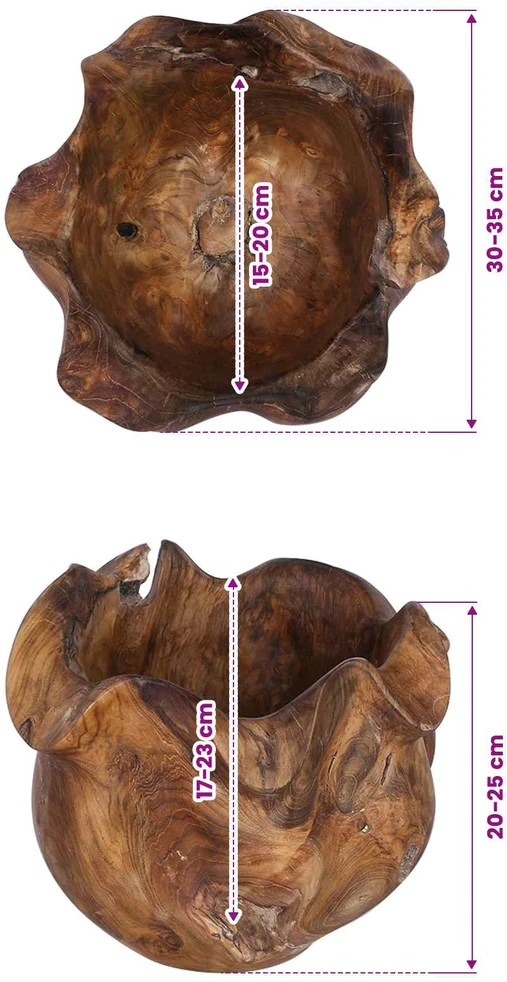 Vaisių dubuo JEPARA Tikmedžio ruda Ø 35 cm