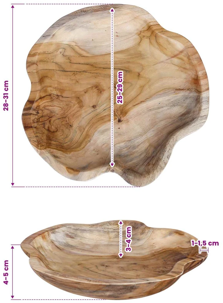 Vaisių dubuo JEPARA Tikmedžio rudas Ø 30 cm