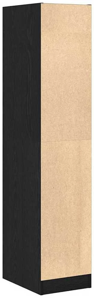 Vaistinės spintelė, juodo ąžuolo spalvos, 30x41x144,5 cm, inžinerinė mediena
