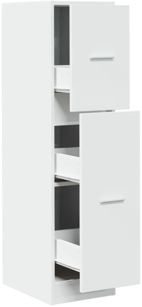 Vaistų spintelė, baltos spalvos, 30x41x118cm, mediena