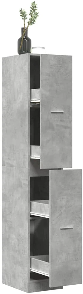 Vaistų spintelė, betono pilkos spalvos, 30x41x174,5cm, mediena