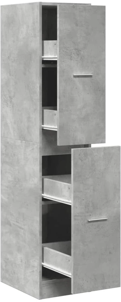 Vaistų spintelė, betono pilkos spalvos, 30x41x144,5cm, mediena