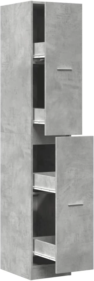 Vaistų spintelė, betono pilkos spalvos, 30x41x174,5cm, mediena