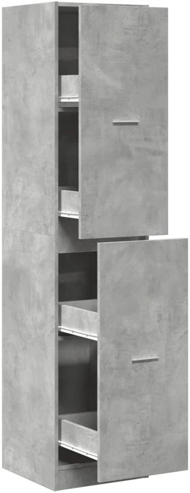Vaistų spintelė, betono pilkos spalvos, 40x41x174,5cm, mediena
