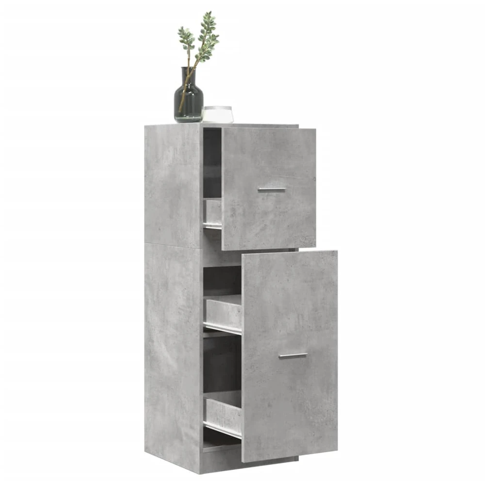 Vaistų spintelė, betono pilkos spalvos, 40x41x118cm, mediena