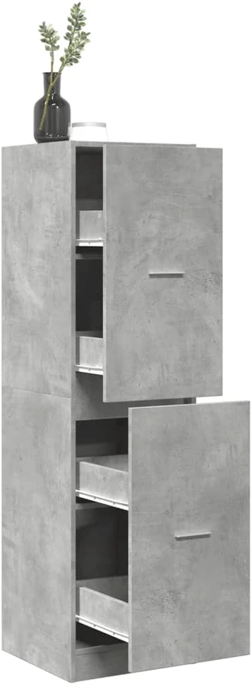 Vaistų spintelė, betono pilkos spalvos, 40x41x144,5cm, mediena