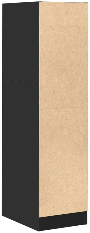 Vaistų spintelė, juodos spalvos, 30x41x118cm, mediena