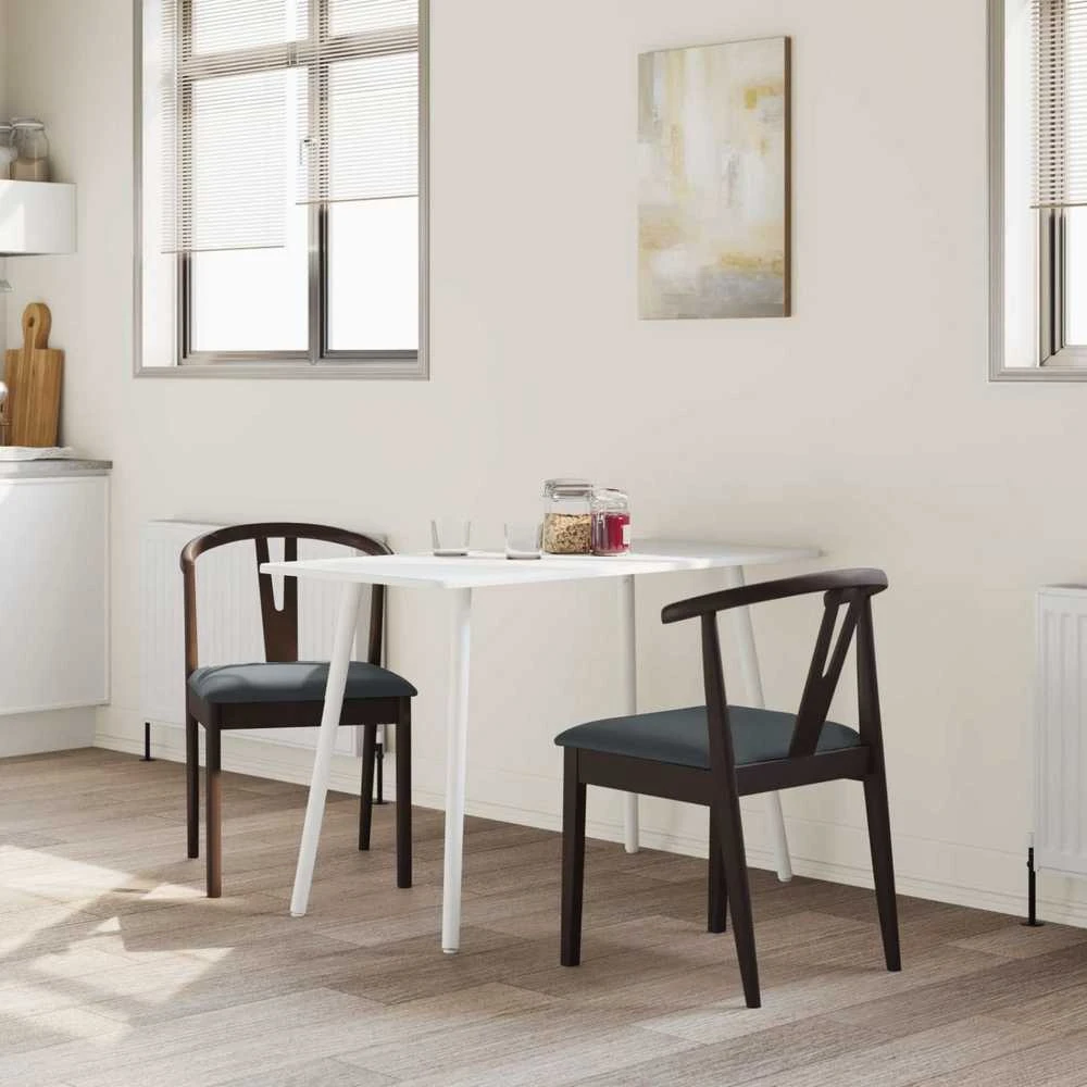 Valgomasis krėslas 2 vnt. Kietas gumos medis