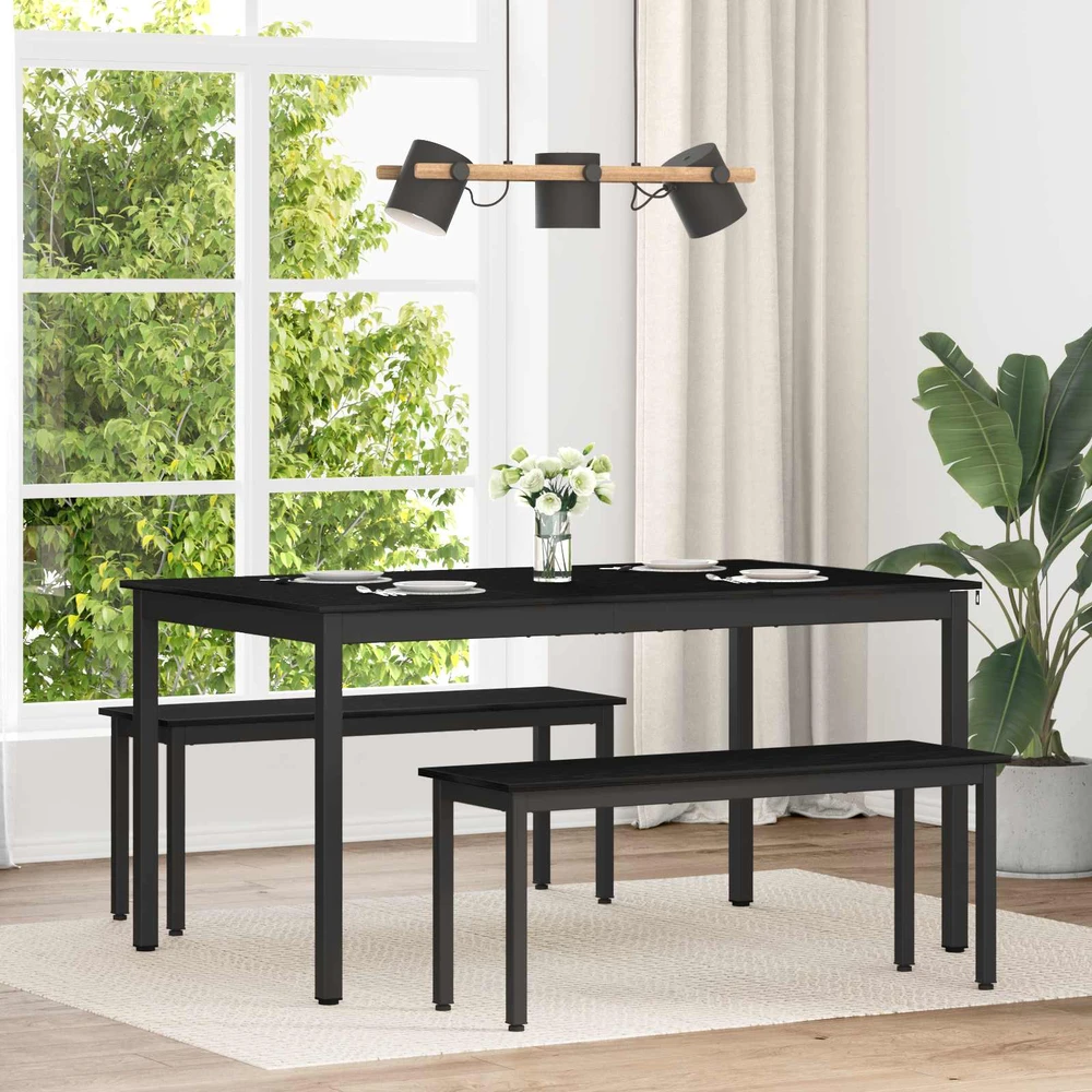 Valgomieji stalai 150 x 90 x 75 cm Apdirbta mediena