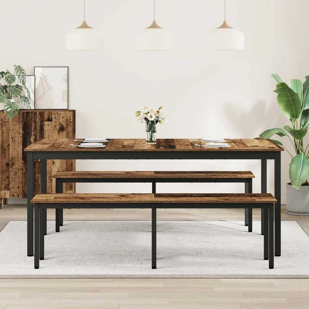 Valgomieji stalai 180 x 90 x 75 cm Apdirbta mediena