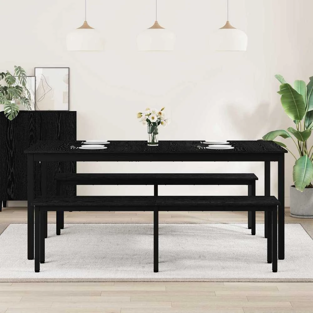 Valgomieji stalai 180 x 90 x 75 cm Apdirbta mediena