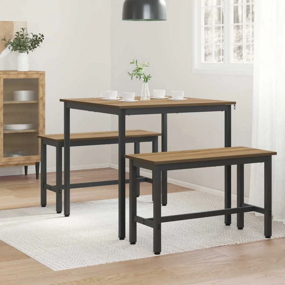 Valgomieji stalai 80 x 80 x 75 cm Apdirbta mediena Kvadrato
