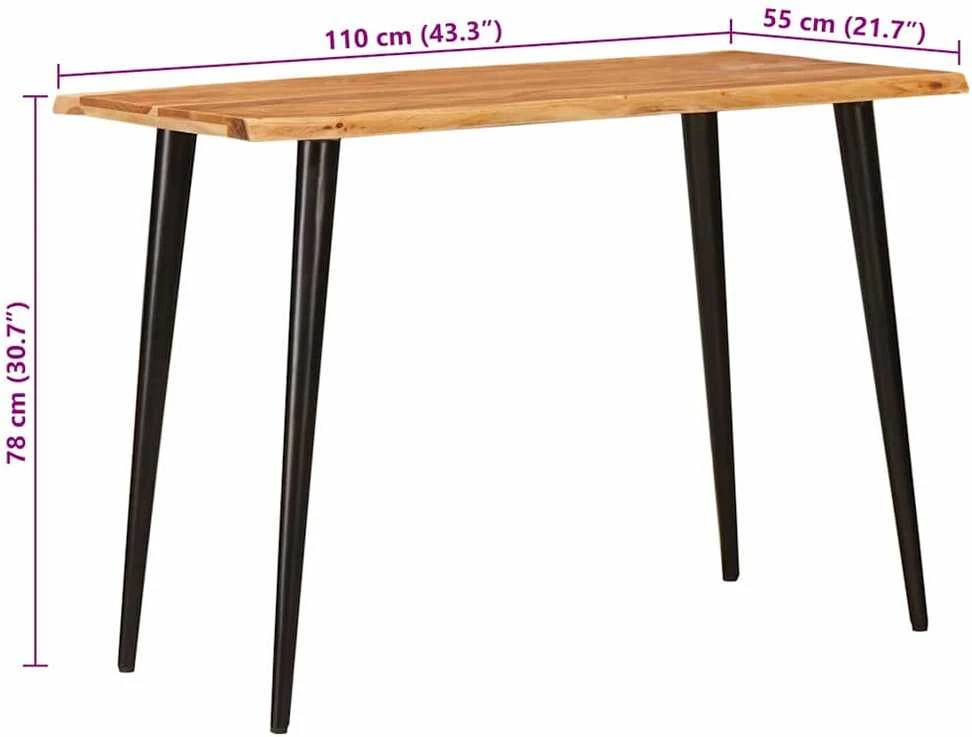 Valgomieji stalai Ruda ir juoda 110 x 55 x 78 cm