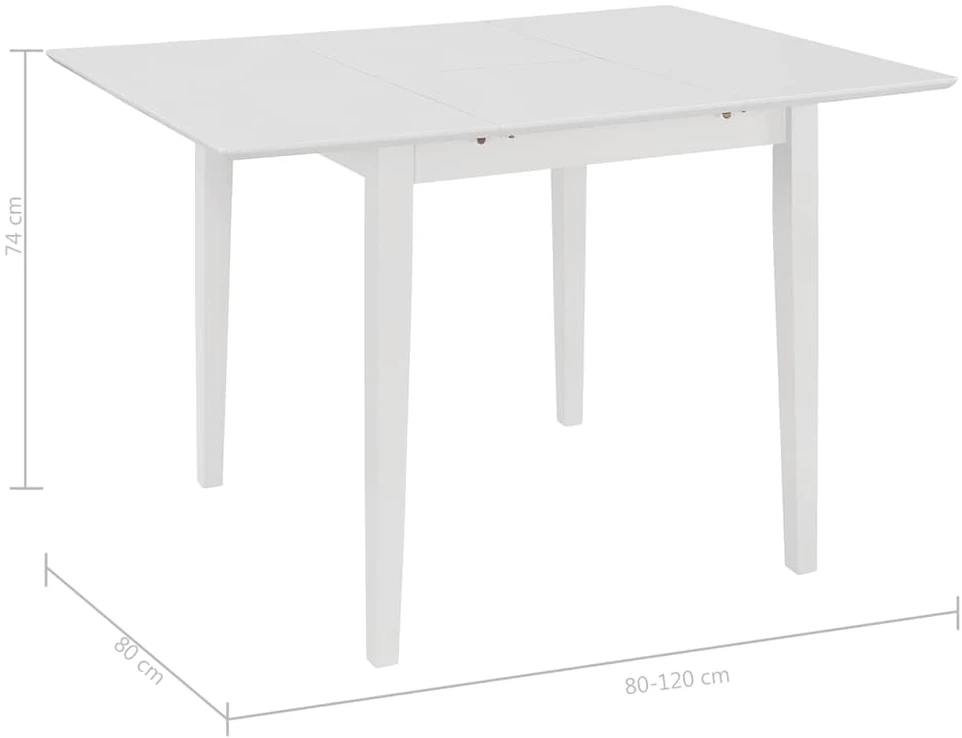 Valgomojo baldų komplektas, 3d., baltos sp., MDF