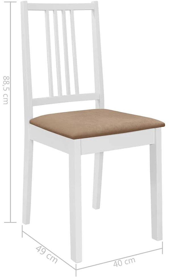 Valgomojo baldų komplektas, 3d., baltos sp., MDF