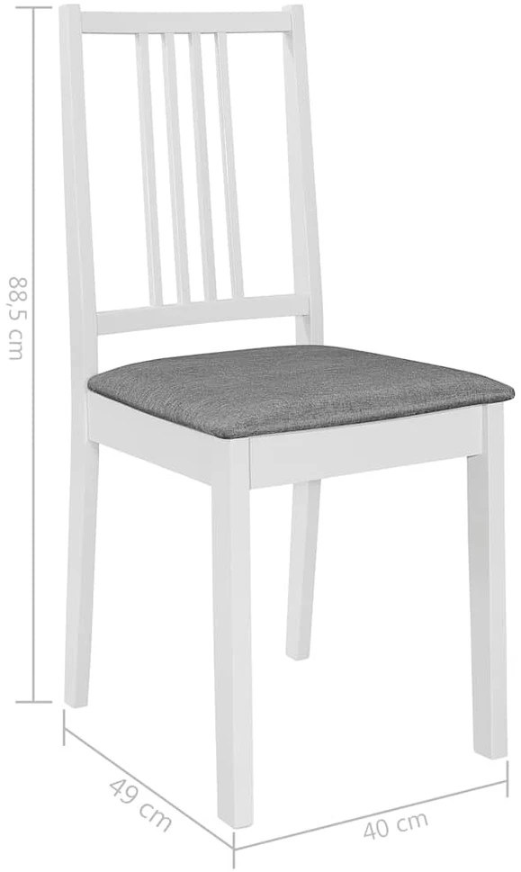 Valgomojo baldų komplektas, 5d., baltos sp., MDF