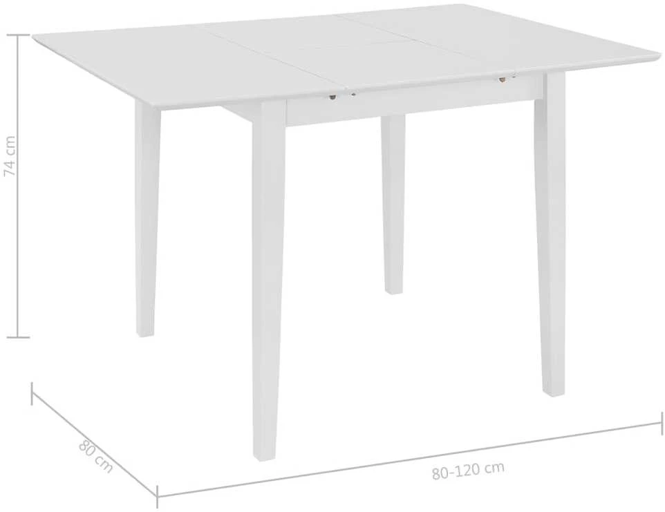 Valgomojo baldų komplektas, 5d., baltos sp., MDF