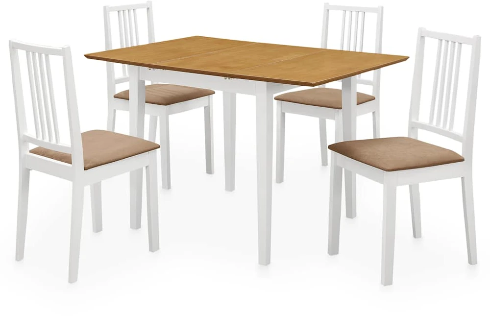 Valgomojo baldų komplektas, 5d., baltos sp., MDF